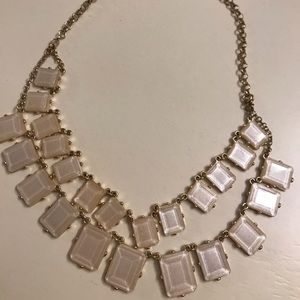 Champagne jewel statement necklace